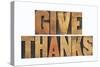 Give Thanks-PixelsAway-Stretched Canvas