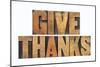 Give Thanks-PixelsAway-Mounted Premium Giclee Print