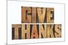 Give Thanks-PixelsAway-Mounted Art Print