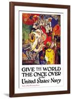 Give the World the Once Over in the United States Navy , c.1919-James Henry Daugherty-Framed Art Print