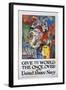 Give the World the Once over in the United States Navy Poster-James H. Daugherty-Framed Giclee Print