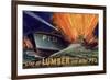 Give Us Lumber For More PT's Boat WWII War Propaganda-null-Framed Art Print