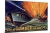 Give Us Lumber For More PT's Boat WWII War Propaganda-null-Mounted Art Print