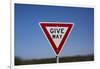 Give Way Road Sign on Great Ocean Road in Australia-Paul Souders-Framed Photographic Print