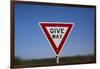 Give Way Road Sign on Great Ocean Road in Australia-Paul Souders-Framed Photographic Print