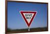 Give Way Road Sign on Great Ocean Road in Australia-Paul Souders-Framed Photographic Print