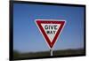 Give Way Road Sign on Great Ocean Road in Australia-Paul Souders-Framed Photographic Print