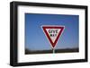 Give Way Road Sign on Great Ocean Road in Australia-Paul Souders-Framed Photographic Print