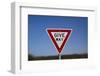 Give Way Road Sign on Great Ocean Road in Australia-Paul Souders-Framed Photographic Print