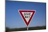 Give Way Road Sign on Great Ocean Road in Australia-Paul Souders-Mounted Photographic Print