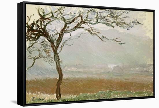 Giverny Countryside-Claude Monet-Framed Stretched Canvas