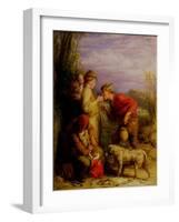 Giving a Bite-William Mulready-Framed Giclee Print