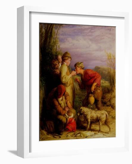 Giving a Bite-William Mulready-Framed Giclee Print