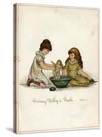 Giving Dolly a Bath-Ida Waugh-Stretched Canvas