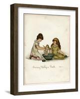 Giving Dolly a Bath-Ida Waugh-Framed Art Print