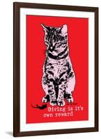 Giving Is its Own Reward-Cat is Good-Framed Art Print