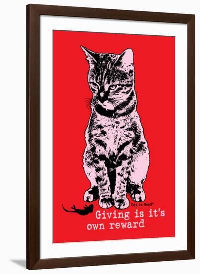 Giving Is its Own Reward-Cat is Good-Framed Art Print