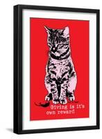 Giving Is its Own Reward-Cat is Good-Framed Art Print