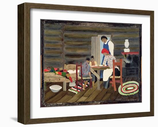 Giving Thanks, C.1942 (Oil on Panel)-Horace Pippin-Framed Giclee Print