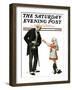 "Giving to Red Cross" Saturday Evening Post Cover, September 21,1918-Norman Rockwell-Framed Giclee Print