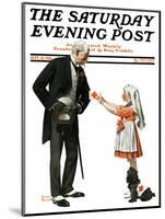 "Giving to Red Cross" Saturday Evening Post Cover, September 21,1918-Norman Rockwell-Mounted Giclee Print