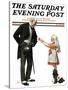 "Giving to Red Cross" Saturday Evening Post Cover, September 21,1918-Norman Rockwell-Stretched Canvas