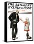 "Giving to Red Cross" Saturday Evening Post Cover, September 21,1918-Norman Rockwell-Framed Stretched Canvas