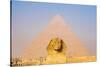 Giza, Cairo, Egypt. The Great Sphinx and the Pyramid of Khafre.-Emily Wilson-Stretched Canvas