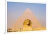 Giza, Cairo, Egypt. The Great Sphinx and the Pyramid of Khafre.-Emily Wilson-Framed Photographic Print