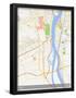 Giza, Egypt Map-null-Framed Poster