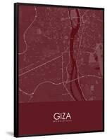 Giza, Egypt Red Map-null-Framed Poster