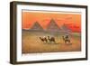 Giza Pyramid at Sunset, Egypt-null-Framed Art Print