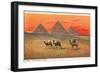 Giza Pyramid at Sunset, Egypt-null-Framed Art Print