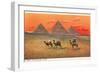 Giza Pyramid at Sunset, Egypt-null-Framed Art Print