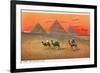 Giza Pyramid at Sunset, Egypt-null-Framed Premium Giclee Print