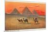 Giza Pyramid at Sunset, Egypt-null-Mounted Premium Giclee Print