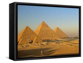 Giza Pyramid, Giza Plateau, Old Kingdom, Egypt-Kenneth Garrett-Framed Stretched Canvas