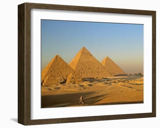 Giza Pyramid, Giza Plateau, Old Kingdom, Egypt-Kenneth Garrett-Framed Premium Photographic Print