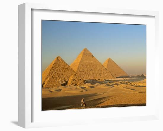Giza Pyramid, Giza Plateau, Old Kingdom, Egypt-Kenneth Garrett-Framed Premium Photographic Print