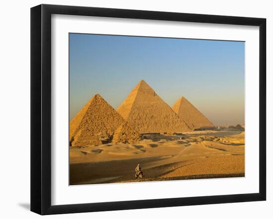 Giza Pyramid, Giza Plateau, Old Kingdom, Egypt-Kenneth Garrett-Framed Photographic Print