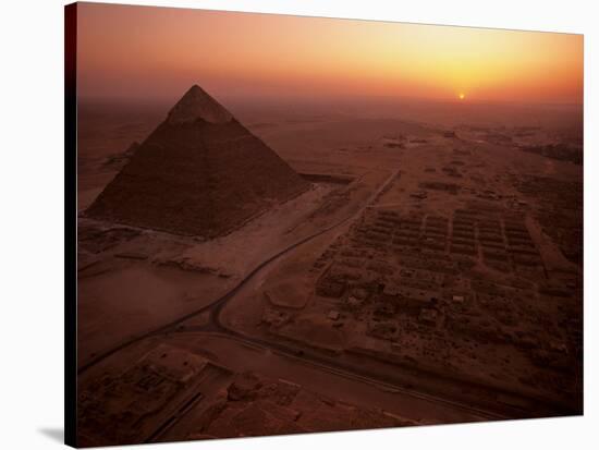 Giza Pyramid, Giza Plateau, Old Kingdom, Egypt-Kenneth Garrett-Stretched Canvas