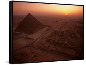 Giza Pyramid, Giza Plateau, Old Kingdom, Egypt-Kenneth Garrett-Framed Stretched Canvas