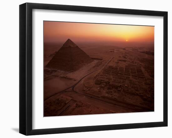 Giza Pyramid, Giza Plateau, Old Kingdom, Egypt-Kenneth Garrett-Framed Premium Photographic Print