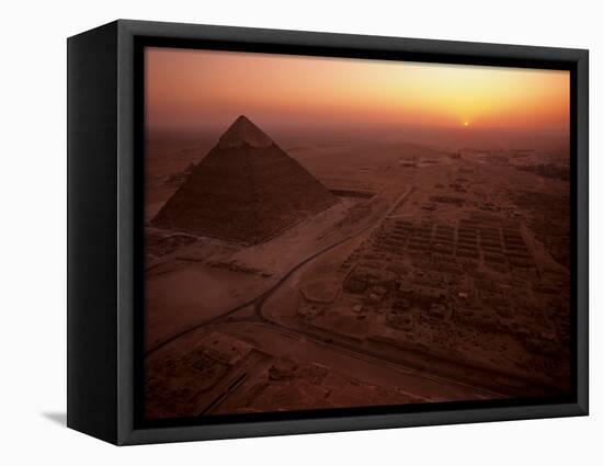 Giza Pyramid, Giza Plateau, Old Kingdom, Egypt-Kenneth Garrett-Framed Stretched Canvas