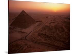 Giza Pyramid, Giza Plateau, Old Kingdom, Egypt-Kenneth Garrett-Stretched Canvas