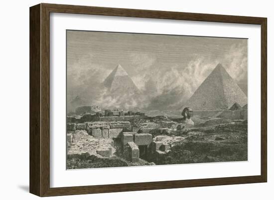 Giza Pyramids and Sphinx, 1878-Science Source-Framed Giclee Print