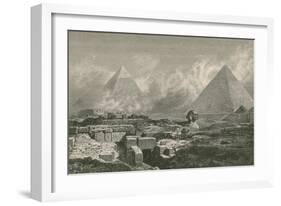 Giza Pyramids and Sphinx, 1878-Science Source-Framed Giclee Print