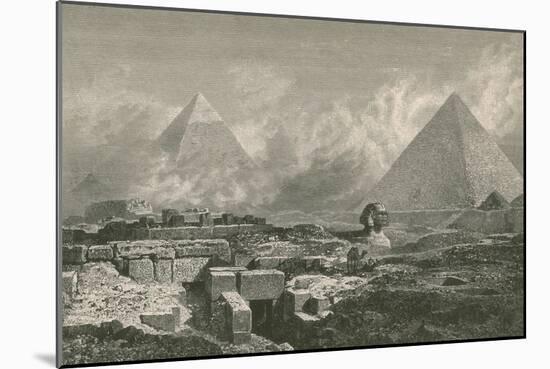 Giza Pyramids and Sphinx, 1878-Science Source-Mounted Giclee Print