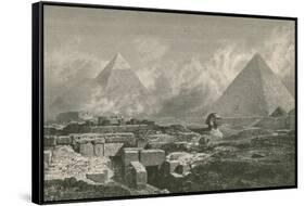 Giza Pyramids and Sphinx, 1878-Science Source-Framed Stretched Canvas