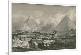 Giza Pyramids and Sphinx, 1878-Science Source-Framed Giclee Print